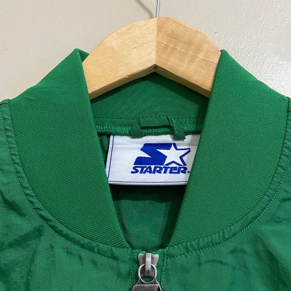 Starter NBA Boston Celtics The Jet Crinkle Half Zip Pullover Woven Jacket Mens S - Picture 4 of 12